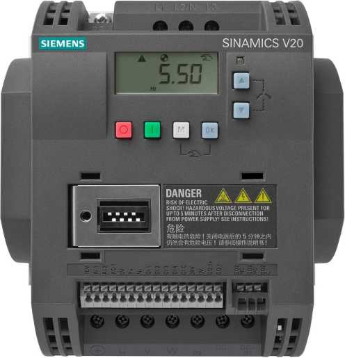 Frequenzumrichter SINAMICS V20 3AC 380-400 V / 0,55 kW C3 integr. Bremseinheit 