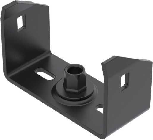 Mittenabhängung für Kabelrinne B100mm Stahl PES135 - Polyester tiefschwarz 