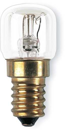 Backofenlampe 15W hitzebeständig bis 300° E14 Birnchenform klar 