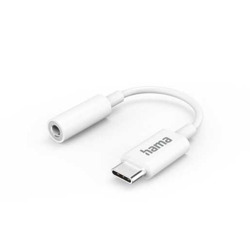 Aux-Adapter USB-C – 3,5-mm-Klinke-Buchse Weiß 