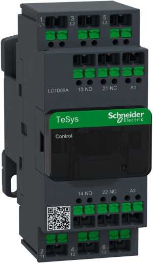 Leistungsschütz LC1D 3-polig 1S / 1Ö 4 kW 9 A 400 V AC3 Spule 110 V AC Snap IN 