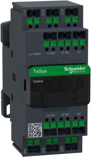 Leistungsschütz LC1D 3-polig 1S / 1Ö 4 kW 9 A 400 V AC3 Spule 230 V AC Snap IN 