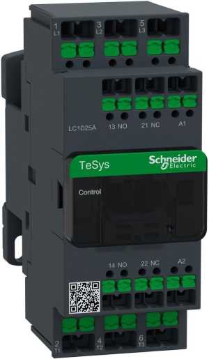 Leistungsschütz LC1D 3-polig 1S / 1Ö 11 kW 25 A 400 V AC3 Spule 230 V AC Snap IN 