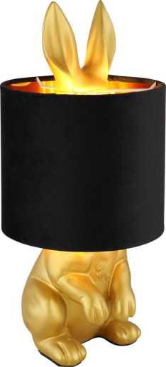Tischleuchte 1xE27 25W +Wippschalter Rabbit Gold/schwarz 