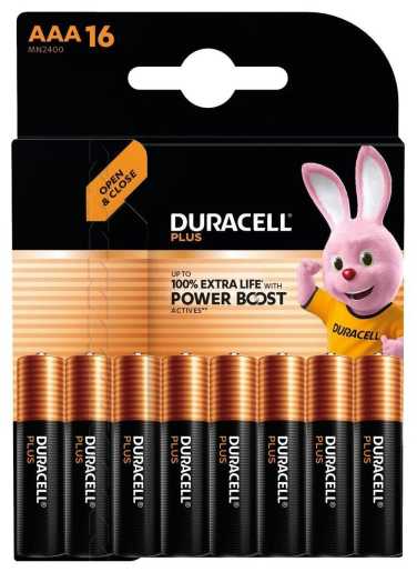 Duracell Alkaline Plus 1,5 V AAA 16er Packung 