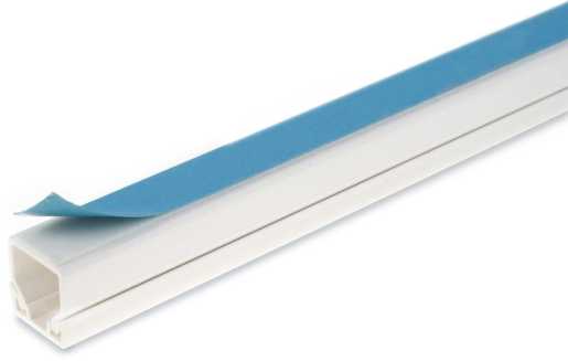 Minikanal Ober-u.Unterteil PVC mit Klebeband weiß RAL 9010 