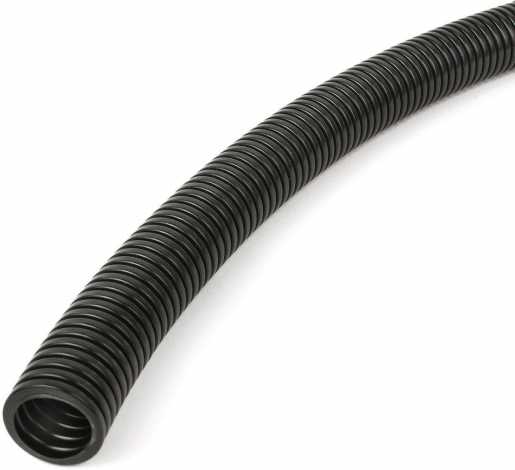 HFXP-HT63 SW biegsames Panzerrohr mittel gewellt schwarz (RAL9005) 25m 