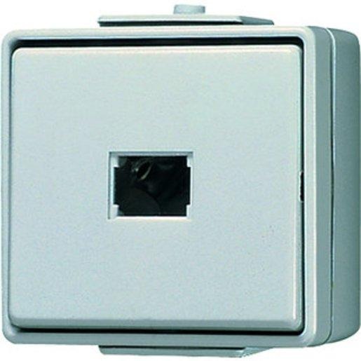 Taster 10 AX 250 V ~ Schließer 1-polig ohne Symbol grau 