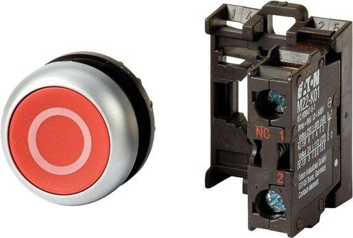 Drucktaster 1Ö flach rot Front IP67 M22-D-R-X0/K01 