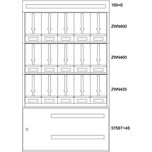 Zählerverteiler Montageeinsatz weiß BPZ-MES-STN-1200/2015ST 