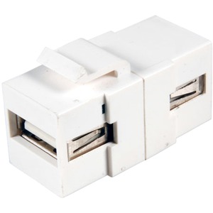 USB2.0 Snap-In Adapter weiß Buchse Serie A/Buchse Serie A 