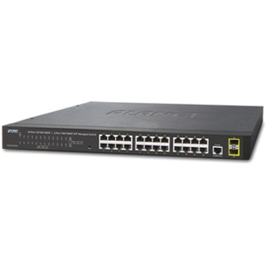 24-Port Layer 2 Managed Gigabit Ethernet Switch W/2 SFP Interfaces 