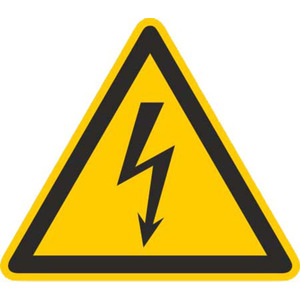 Warnzeichen Warnaufkleber elektrische Spannung 