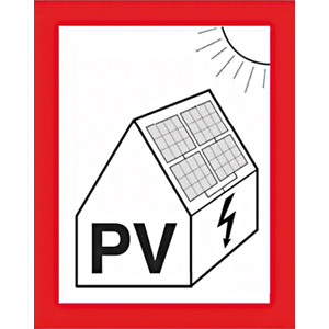 Brandschutzzeichen Hinweis auf PV-Anlage 
