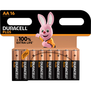 Duracell Plus Alkaline-Batterien 16AA Click-Pack 16 Stück 