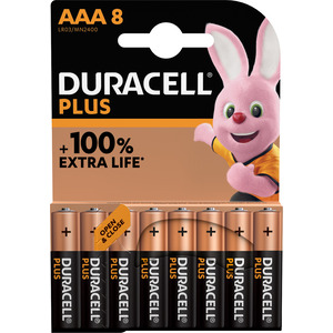 Duracell Plus Alkaline-Batterien 8AAA Click-Pack 8 Stück 