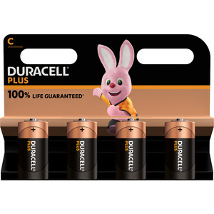 Duracell Plus Alkaline-Batterien 4C K-Pack 4 Stück 