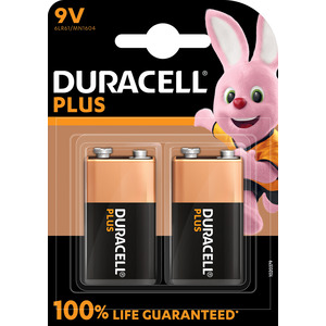 Duracell Plus Alkaline-Batterien 9V MN1604 2 Stück 