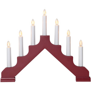 ADA Kerzenständer inklusive 7x3W E10 Rot weiß 