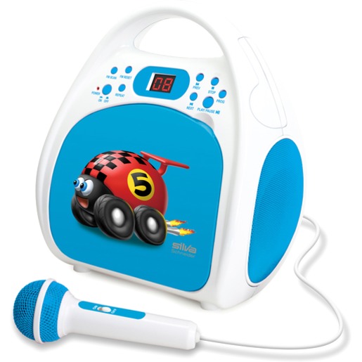 Kinderradio mit CD und Mikrofon Junior One blau 