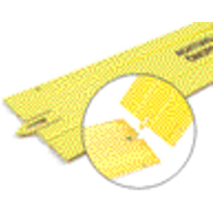 Kabelabdeckplatte PVC 120mm Oberseite gelb Achtung Starkstrom 1m 