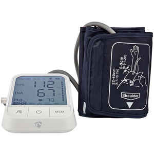 SmartLife Blutdruckmessgerät Oberarm Bluetooth LCD-Anzeige weiß 