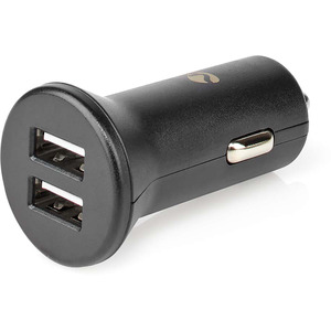 Kfz-Ladegerät 4,8 A 2 Ausgänge USB-A Schwarz 