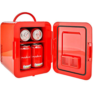 Mini-Kühlschrank Tragbar AC 100 - 240 V / 12 V rot 