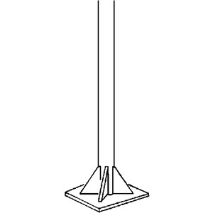 Sat-Standfuß Ø 60 mm Länge: 1,2 m mit Montageplatte 
