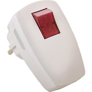 Schutzkontakt-Winkelstecker mit beleuchtetem Schalter 16A weiß 