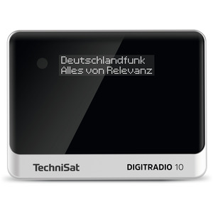 Uhrenradio Digitradio 10 DAB+ UKW  Bluetooth Fernbedienung schwarz / silber 