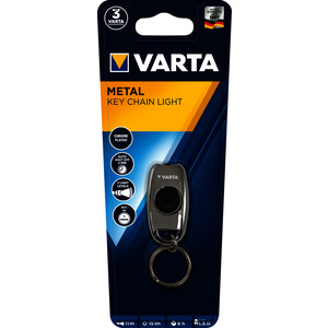 Taschenlampe Schlüsselleuchte LED Metal Key Chain Light 2xCR2016 
