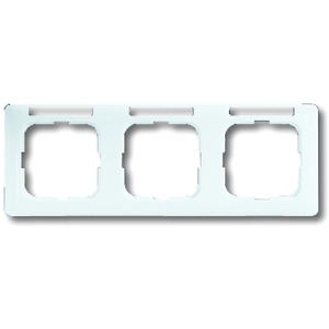 Abdeckrahmen Reflex SI 3-fach Linear waagerecht weiß mit Sichtfenster 
