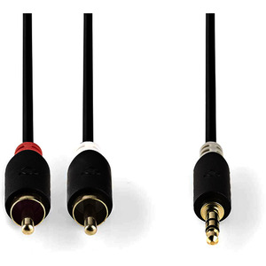 Audio Kabel Stereo 3,5 mm Stecker - 2x Cinch Stecker 1,0 m 