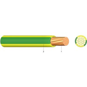 PVC Aderleitung Ym 35 gelb/grün 
