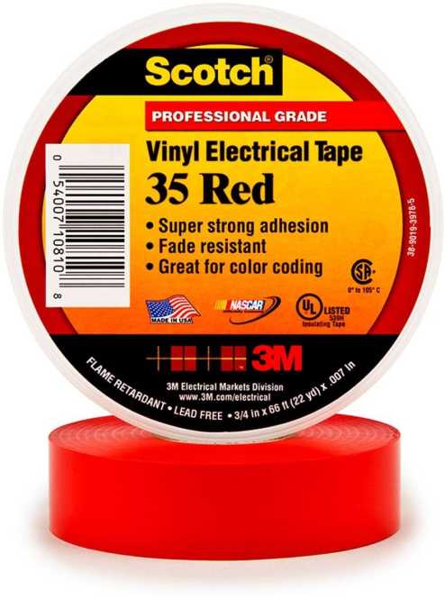 Elektro-Isolierband Scotch 35 19x20 rot 