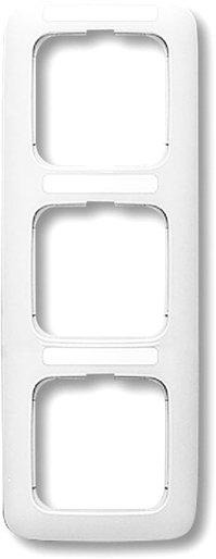 Abdeckrahmen Reflex 3-fach senkrecht weiß glänzend mit Sichtfenster 