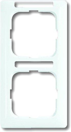 Abdeckrahmen Reflex 2-fach Linear senkrecht weiß glänzend Sichtfenster 