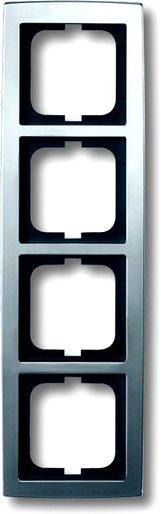 Abdeckrahmen solo 4-fach Chrom Matt 