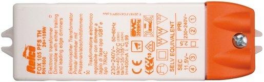 elektronischer Trafo 230/12VAC 20-105W dimmbar für NV Halogenlampen 