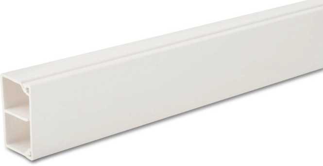 Minikanal Ober-u.Unterteil PVC zweizügig weiß RAL 9010 