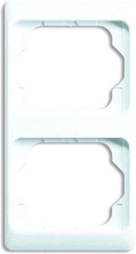 Abdeckrahmen alpha 2-fach senkrecht weiß glänzend 