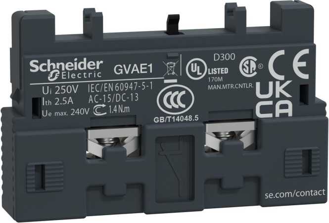 Hilfskontakt 1W frontal GVAE1 