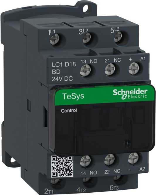 Leistungsschütz 3polig+1S+1Ö 7,5kW/400V/AC3 18A Spule 24V DC 
