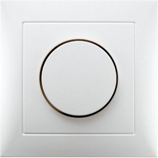 Abdeckplatte polarweiß mit Regulierknopf für Drehdimmer S.1 matt 
