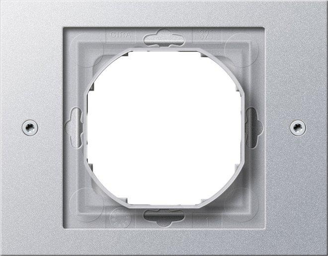 1-fach Abdeckrahmen für TX_44 (WG UP) Farbe Aluminium 