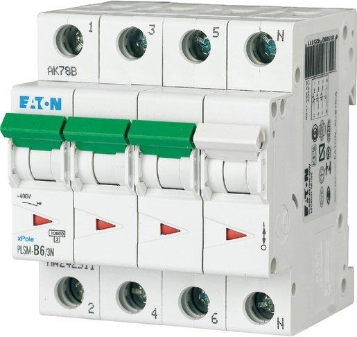 LS-Schutzschalter 4-polig 10kA C-Char 6A 4TE 