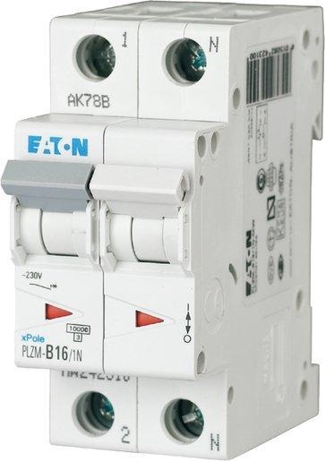 LS-Schutzschalter 2-polig 10kA B-Char 16A 2TE 