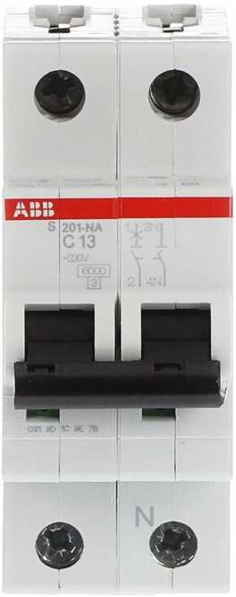 LS-Schutzschalter 2-polig 6kA C-Char 13A 2TE 