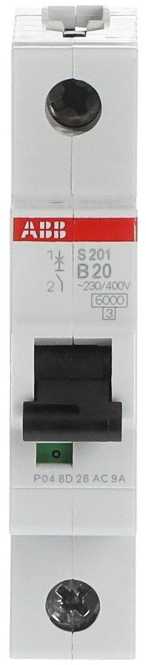 LS-Schutzschalter 1-polig 6kA B-Char 20A 1TE 